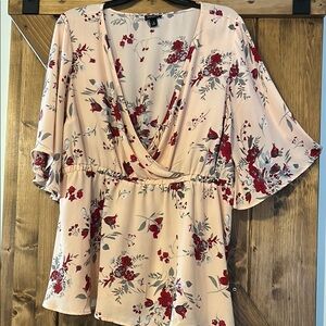 Torrid Pink Floral Blouse size 1